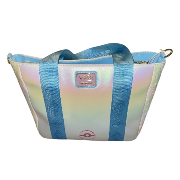 Loungefly Pokémon Pikachu Iridescent Tote Crossbody Bag with Coin Bag. - Picture 3 of 3